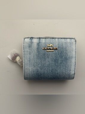 Coach Denim Snap Wallet In Loves Denim SOLD OUT Rare Charm NWT